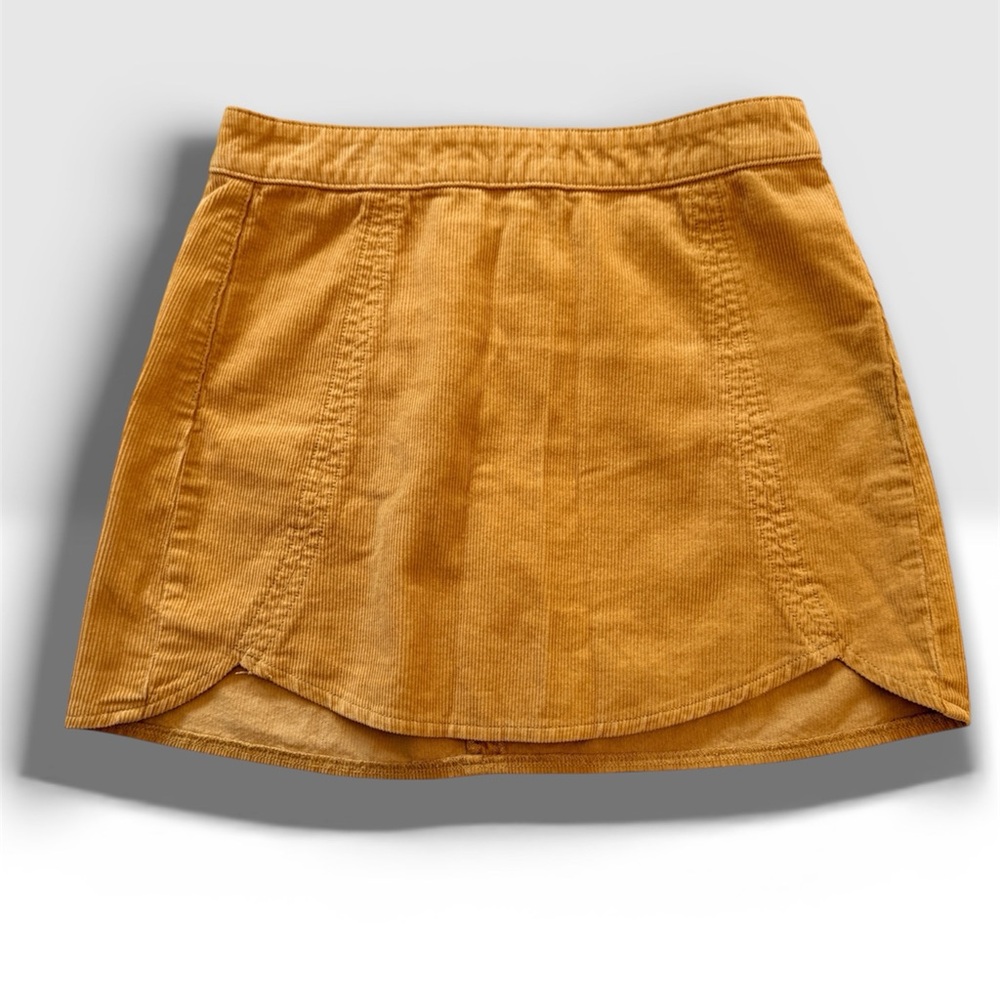 PacSun Skirt Corduroy Mini Mustard A-Line Size 26
